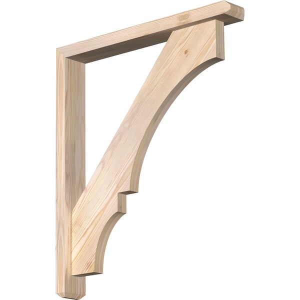 Ekena Millwork Balboa Craftsman Smooth Bracket w/ Offset Brace, Douglas Fir, 3 1/2"W x 26"D x 30"H BKT0402X26X30BOA04SDF - main